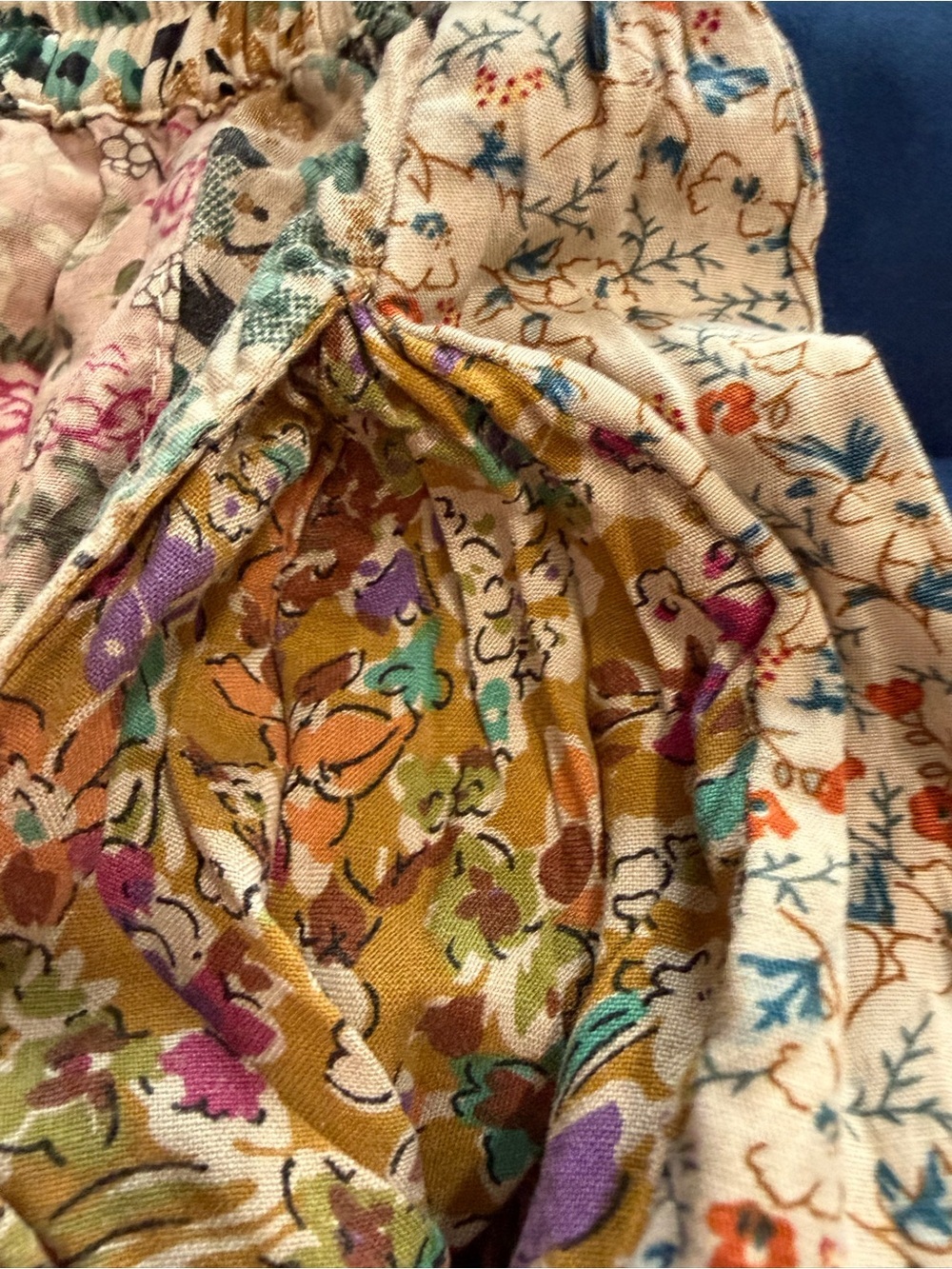 ‼️LAST LARGE‼️Boho Patchwork Lace Tier Wide Leg Pants NWT Young Threads - Picture 9 of 12